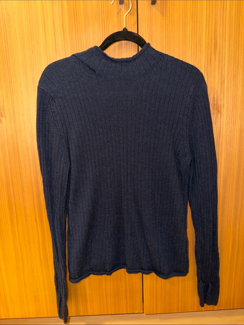 Banana Republic Men's Dark Navy Ribbed Turtleneck Sweater